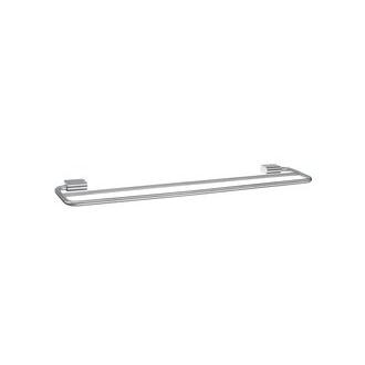 Smedbo PS3364 24 in. Double Towel Bar in Brushed Stainless Steel from the Spa Collection